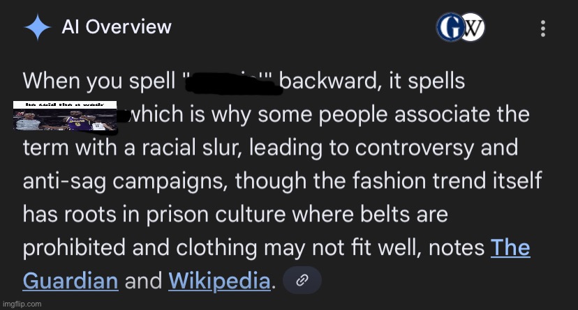 guess what i made the google ai say | made w/ Imgflip meme maker