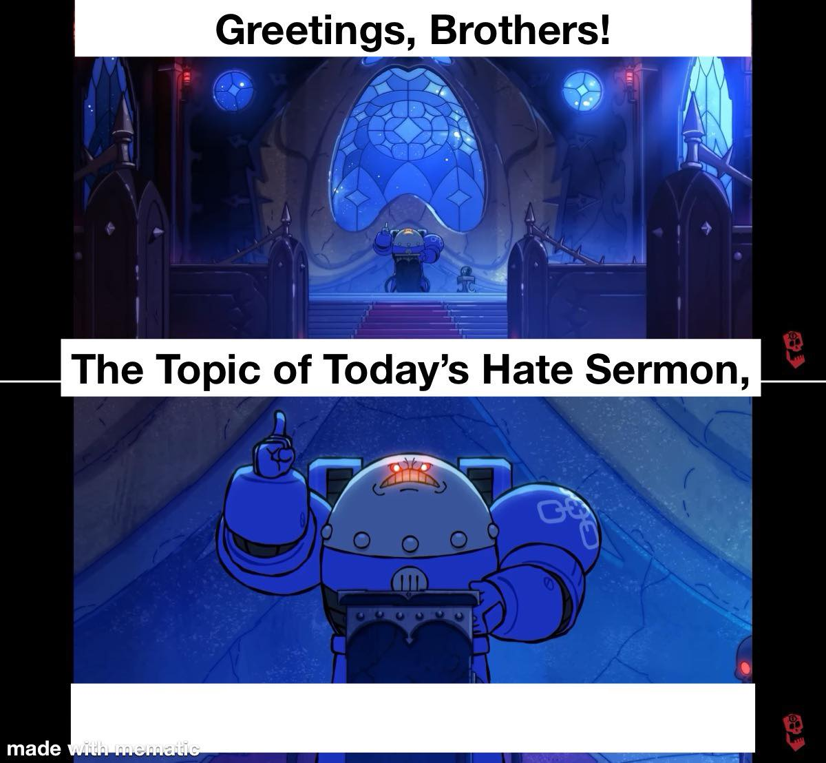 hate sermon Blank Meme Template