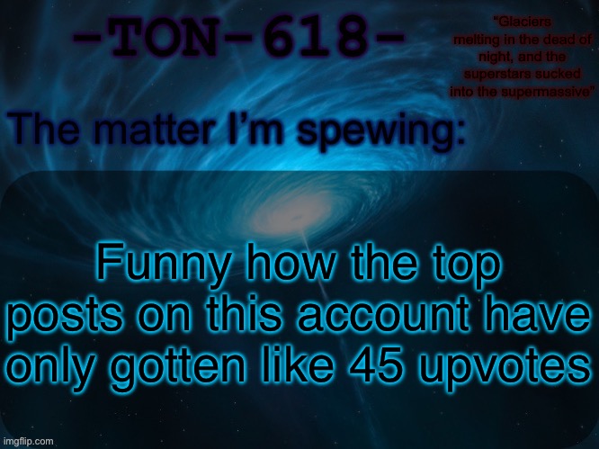 This site is clearly dying lol, been a long time since we’ve seen any posts with 1000 upvotes | Funny how the top posts on this account have only gotten like 45 upvotes | image tagged in ton-618 announcement template | made w/ Imgflip meme maker