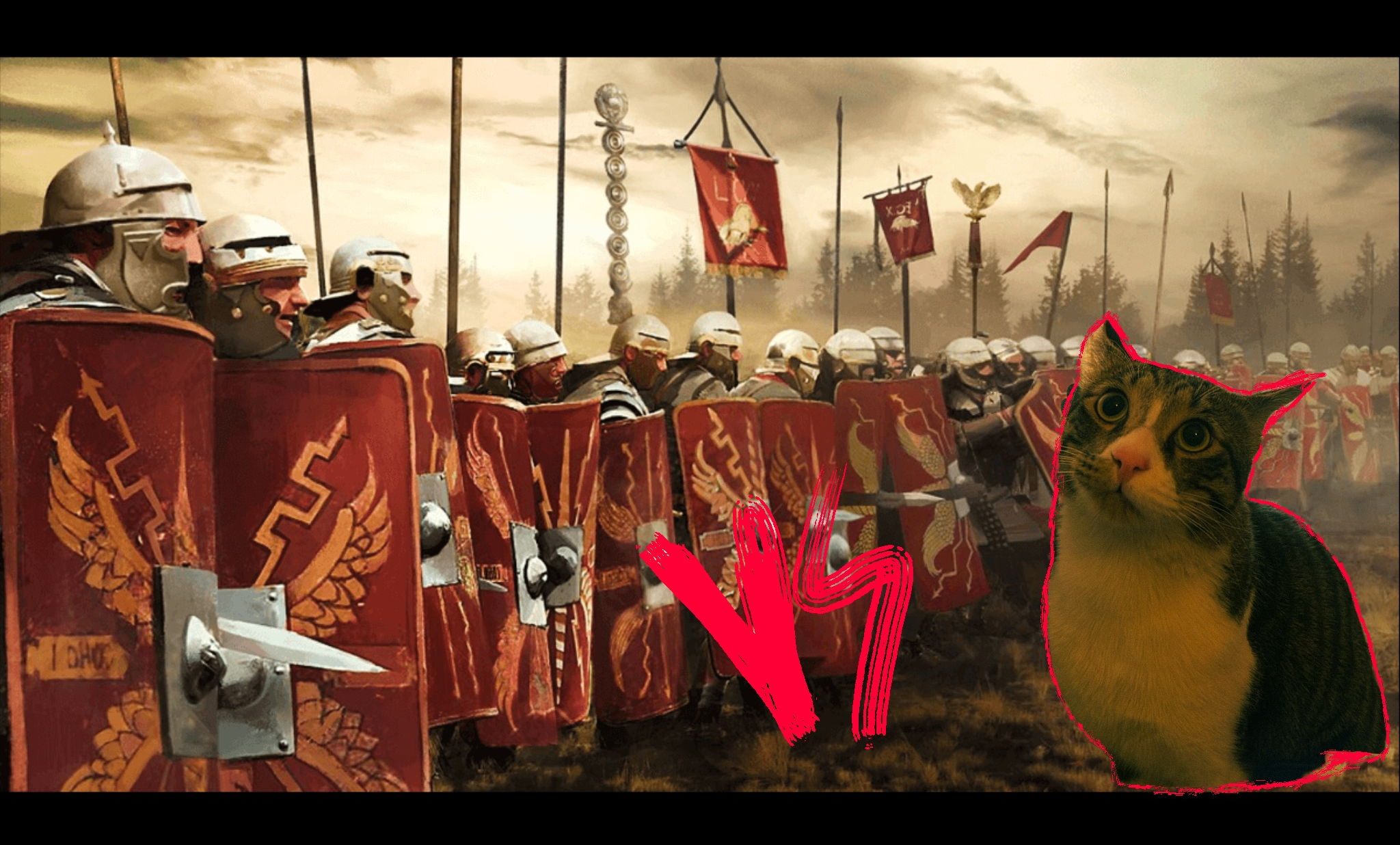 The Roman legions vs blue Blank Meme Template