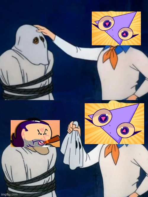 A little meme based on Gino Show episode 6 | image tagged in scooby doo mask reveal,gooseworx,gino show | made w/ Imgflip meme maker