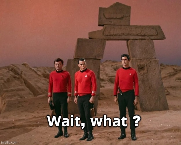 Red Shirt Transporter Malfunction | 𝐖𝐚𝐢𝐭, 𝐰𝐡𝐚𝐭 ? | image tagged in star trek,red shirts,wait what | made w/ Imgflip meme maker