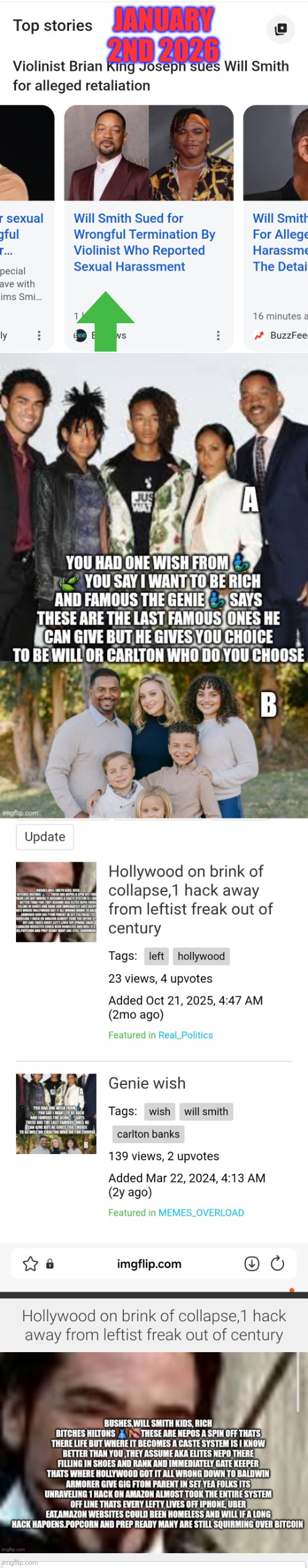 Remote view coming in hot,will smith the Hollywood family man is done! | JANUARY 2ND 2026 | image tagged in will | made w/ Imgflip meme maker