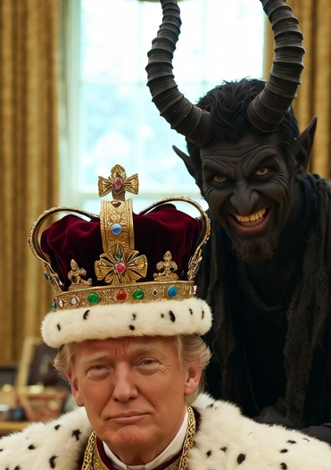 Trump Satan avatar Blank Meme Template