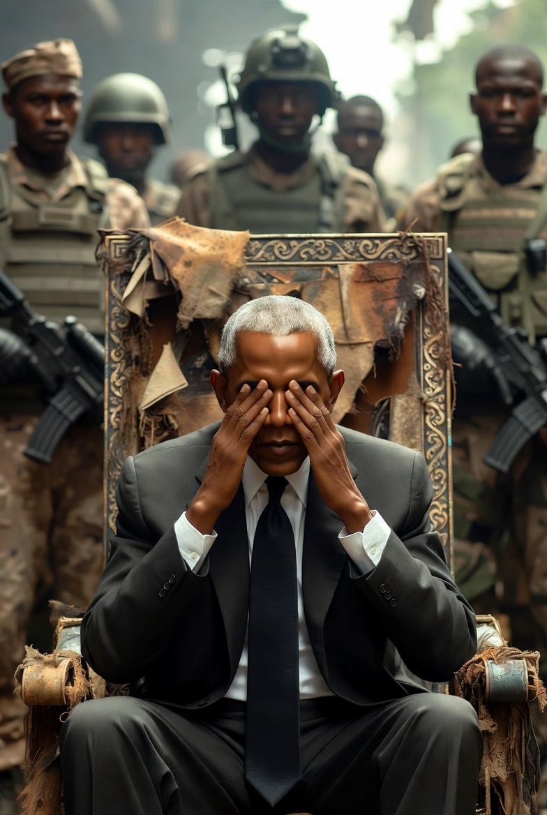 Obama on Throne II Blank Meme Template