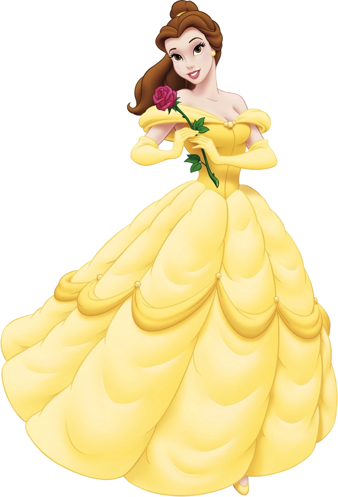 Princess Belle Holding a Rose on her Each Hands ? Blank Meme Template