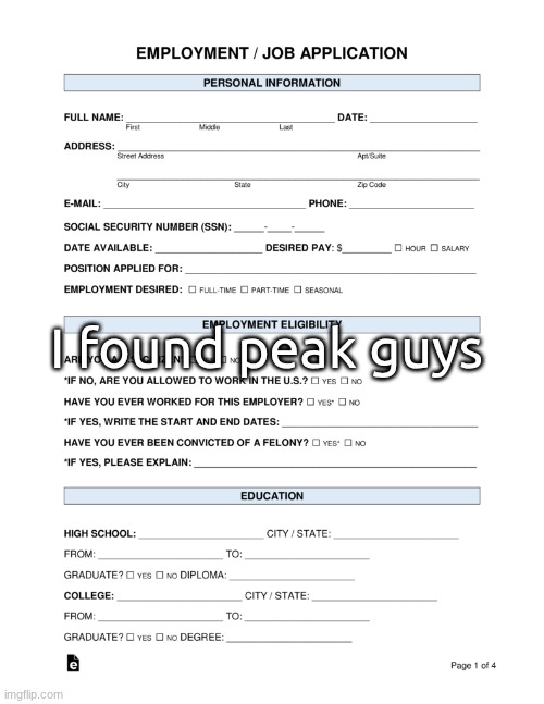 get a job yall | I found peak guys | image tagged in job,job application,idk,fyp | made w/ Imgflip meme maker