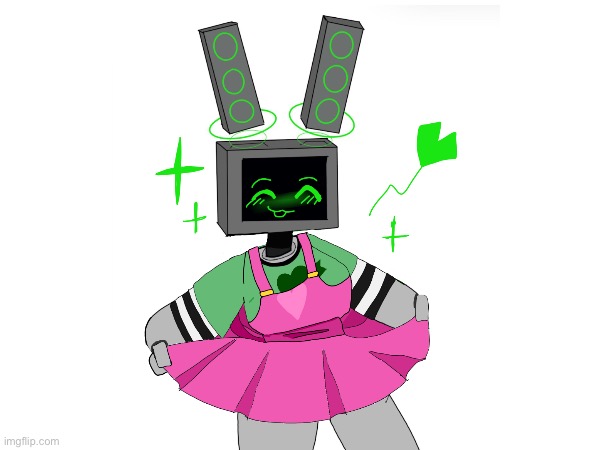 Even the tuffest robots just wanna be cute sometimes | image tagged in robot,girl,cute,smile,dress,happy | made w/ Imgflip meme maker