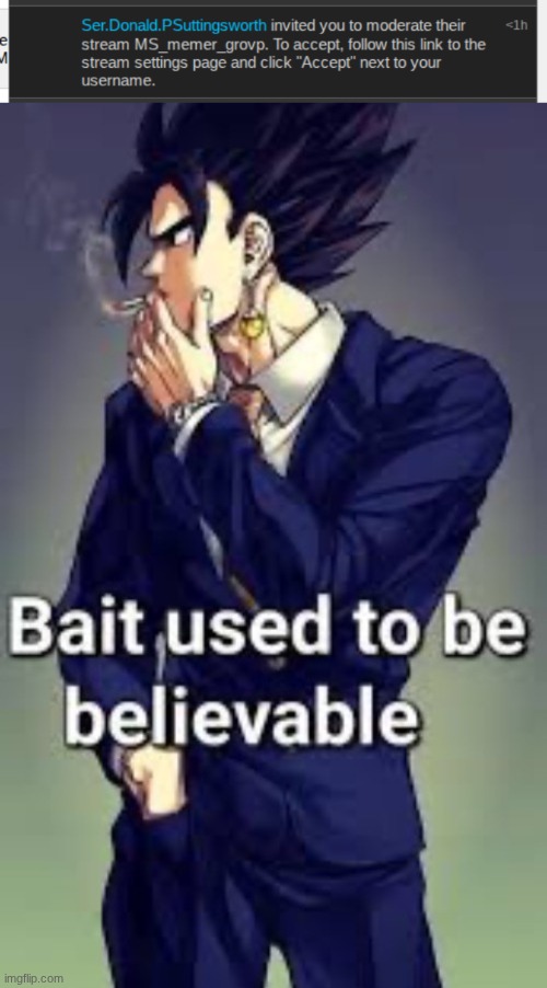 yuh | image tagged in bait used to be believable | made w/ Imgflip meme maker
