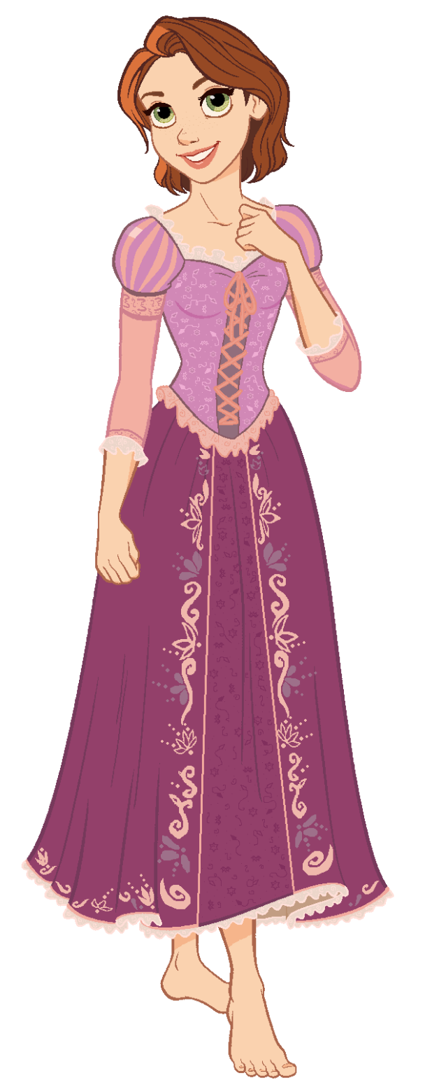 Rapunzel in her Short Brown Hair Blank Meme Template