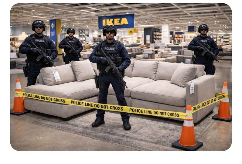 There's a rumor JD Vance is coming to town. Couch, furniture. Blank Meme Template