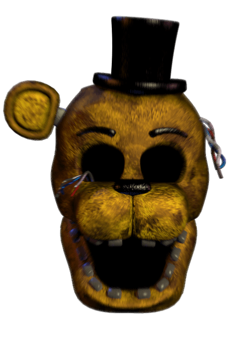 golden freddy head Blank Meme Template