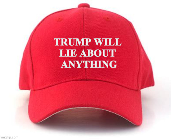 Trump will lie about anything | TRUMP WILL 
LIE ABOUT 
ANYTHING | image tagged in trump will lie about anything,promises broken,suckers and losers,i gave up democracy and all got was this cap | made w/ Imgflip meme maker