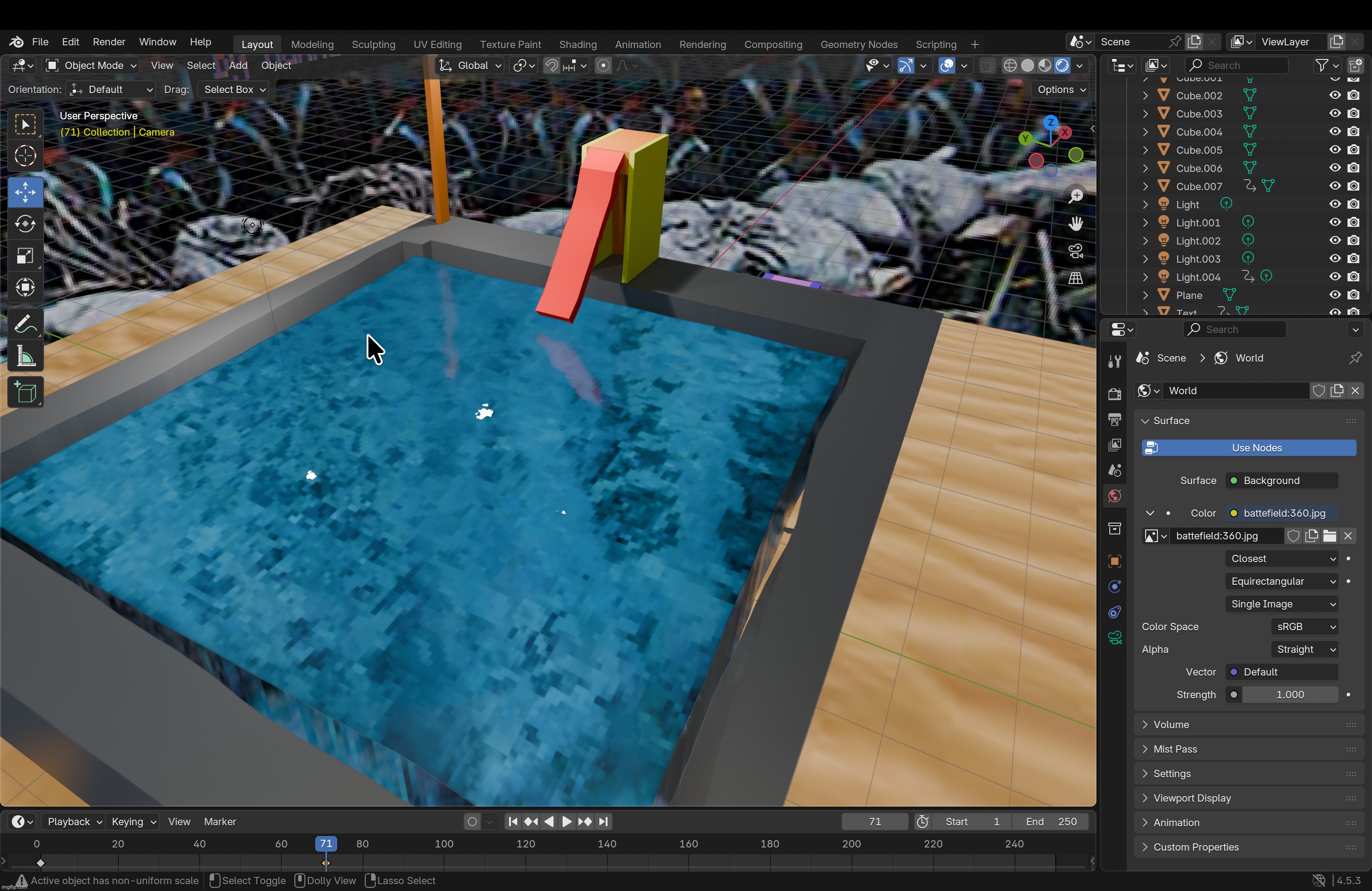I'm not finished with the render, but here's the snippet. | image tagged in pics,blender,cycles,pool,its a beach--- sort of | made w/ Imgflip meme maker