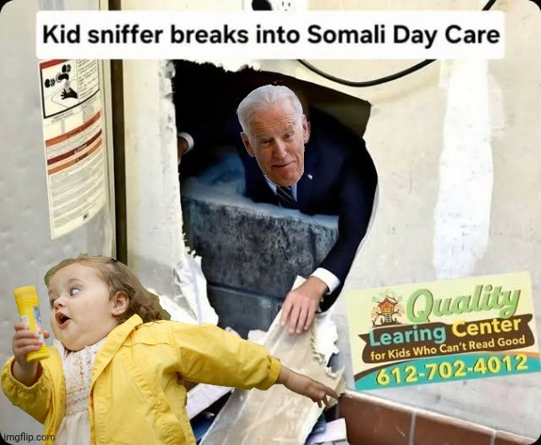 Geritol Joe breaks into the Somali leading center | image tagged in joe biden,girl,girl running | made w/ Imgflip meme maker