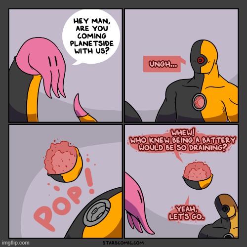 image tagged in stars,ball,energy,robot,battery,drained | made w/ Imgflip meme maker