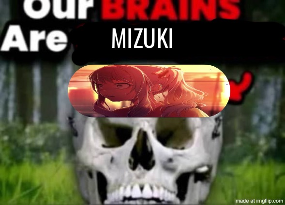 Our BRAINS Are SHRINKING | MIZUKI | image tagged in our brains are shrinking | made w/ Imgflip meme maker
