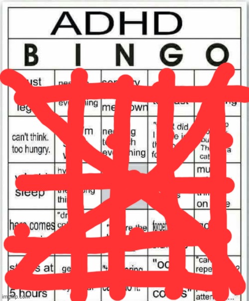 guys i may have attention deficit- OH LOOK A BUTTERFLY | image tagged in adhd bingo | made w/ Imgflip meme maker