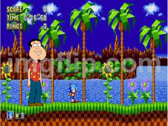 remember when quagmire appeared on sonic 2 | made w/ Imgflip meme maker