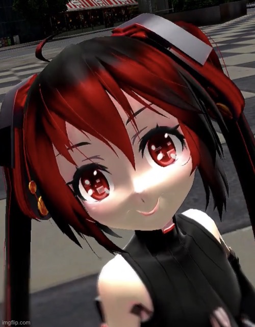 Chibi Zatsune Miku smile | image tagged in chibi zatsune miku smile | made w/ Imgflip meme maker