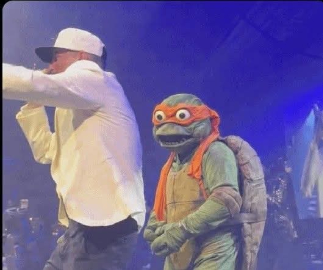 Vanilla ice and ninja turtle Blank Meme Template