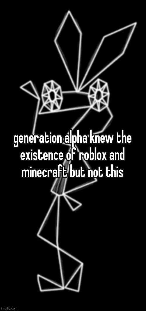 the character in the background is Vibri from “Vib-Ribbon” | image tagged in vib-ribbon,niche,whisper | made w/ Imgflip meme maker