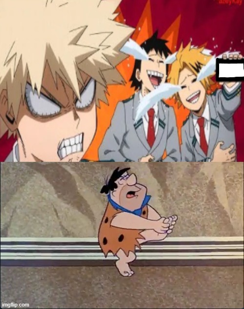 sero and denki laughs at fred flintstone | image tagged in who laughs at fred flintstone,anime,my hero academia,anime memes,flintstones,funny memes | made w/ Imgflip meme maker