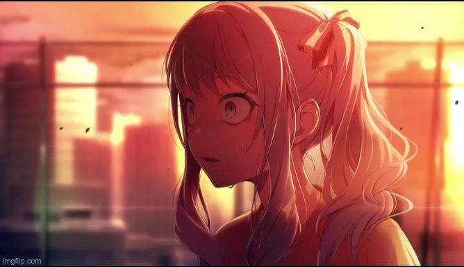 Traumatized Mizuki | image tagged in traumatized mizuki | made w/ Imgflip meme maker