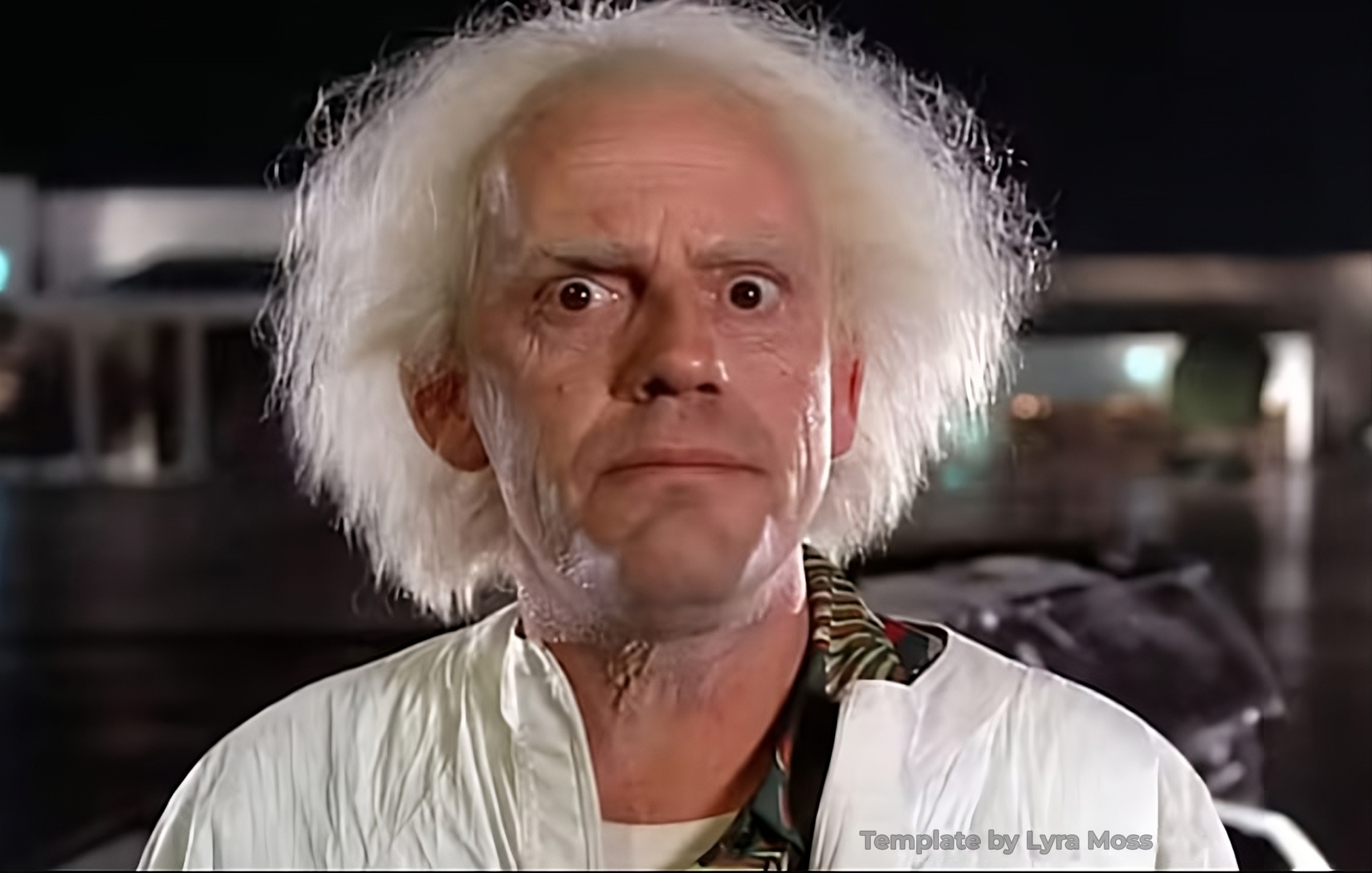 Doubting Doc Brown Blank Meme Template