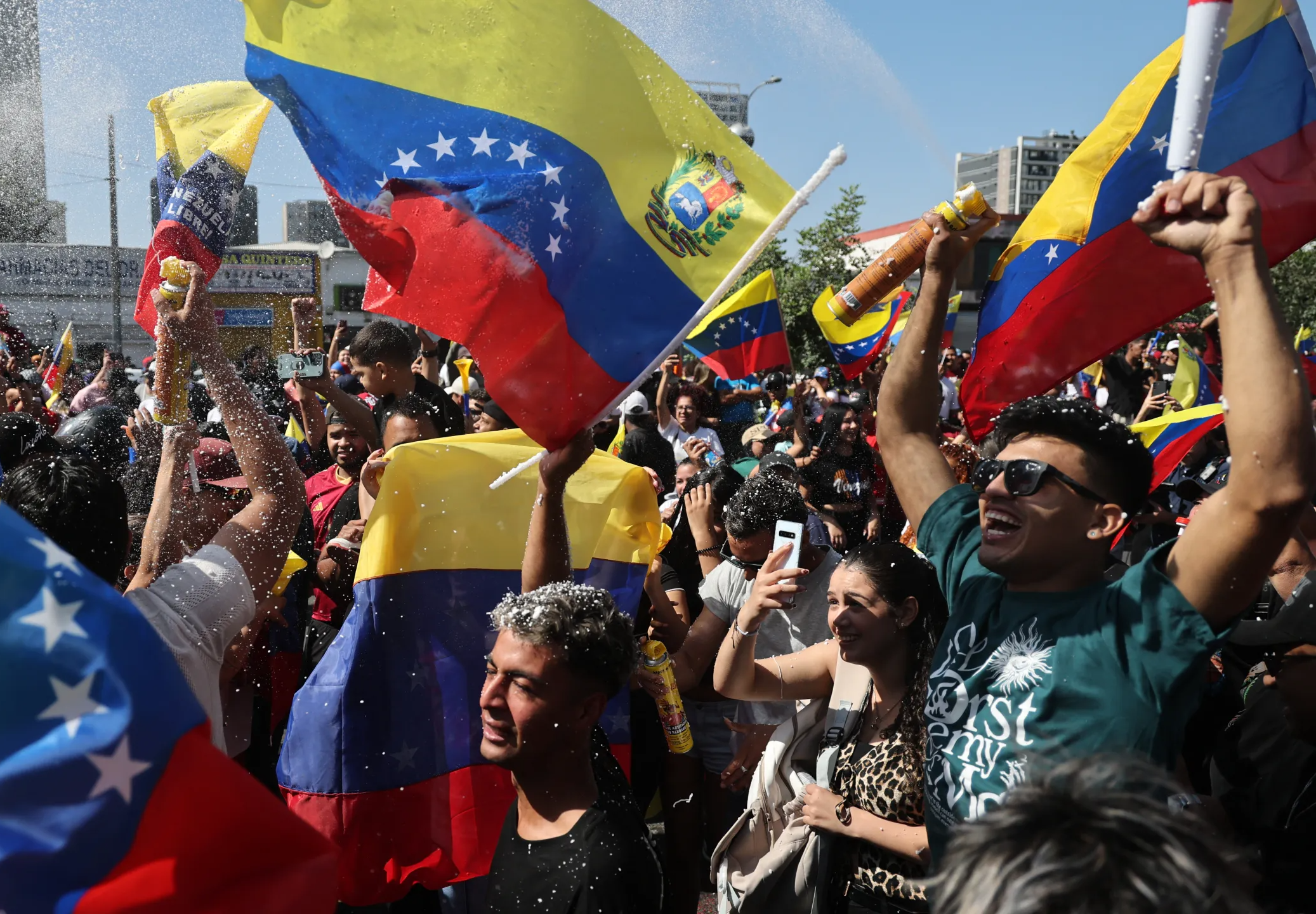 Venezuelans Celebrate Maduro Exit Blank Meme Template