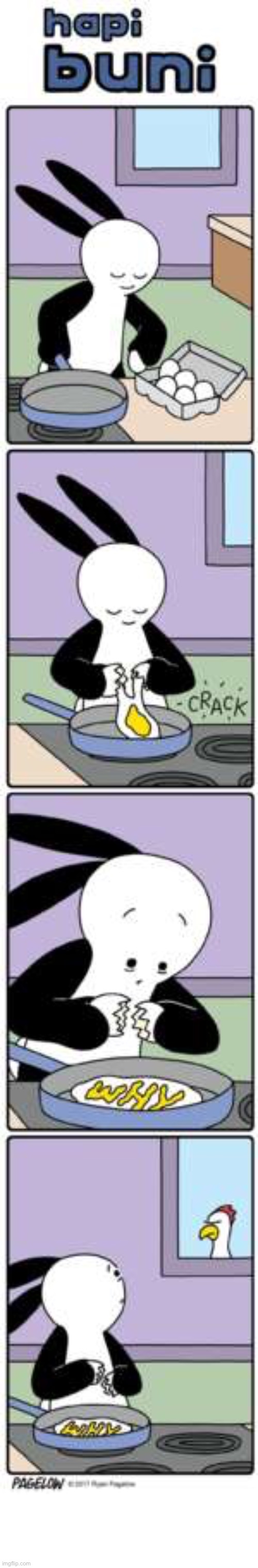 image tagged in comics,buni comics,eggs,chicken,why,anger | made w/ Imgflip meme maker
