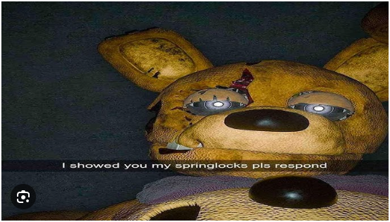 Springtrap showing springlocks Blank Meme Template