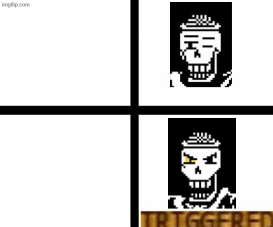 Papyrus "Triggered" Template | image tagged in triggered template,spinswap,disbelief,papyrus,coolskeleton95,nyeh heh heh | made w/ Imgflip meme maker