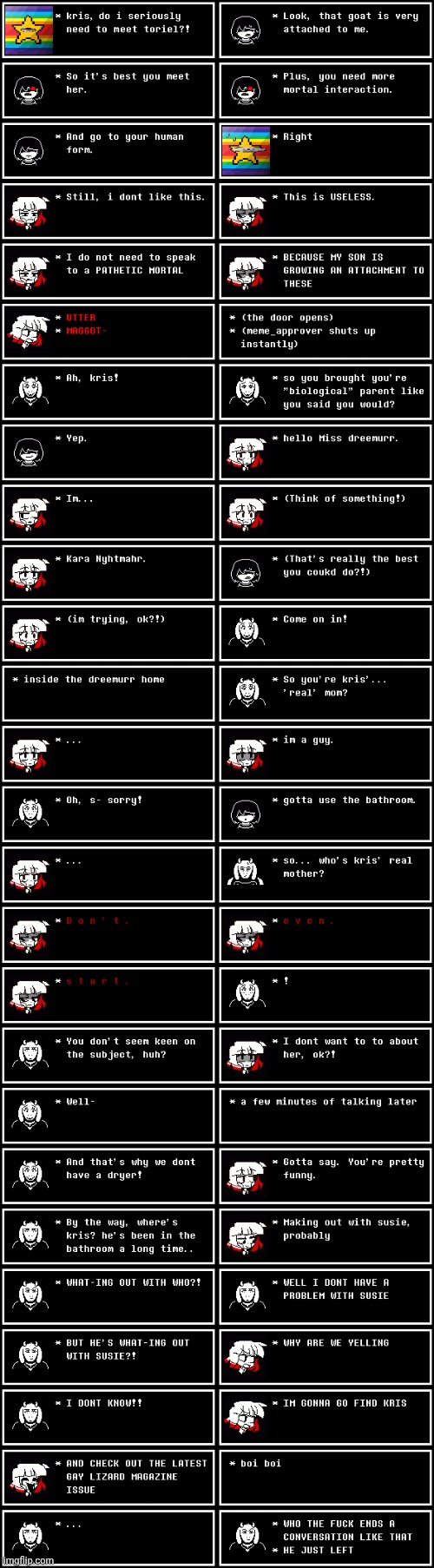 mmmh tasty susie (Meme_approver meets toriel PT 1?) | image tagged in memes | made w/ Imgflip meme maker