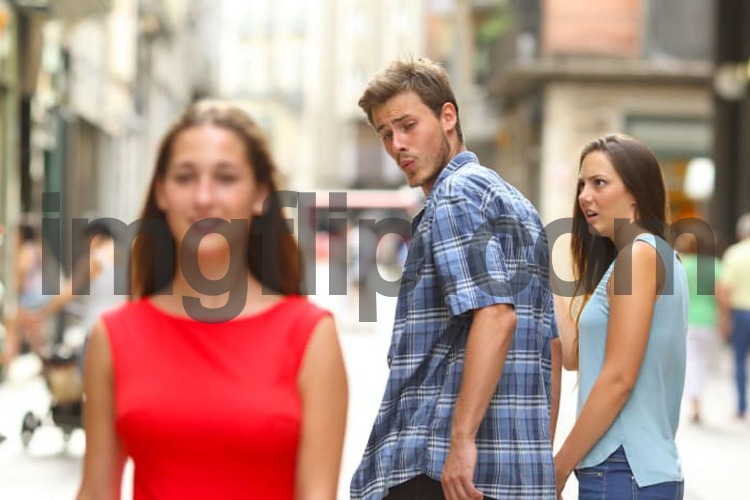 Distracted Boyfriend Meme | image tagged in memes,distracted boyfriend | made w/ Imgflip meme maker
