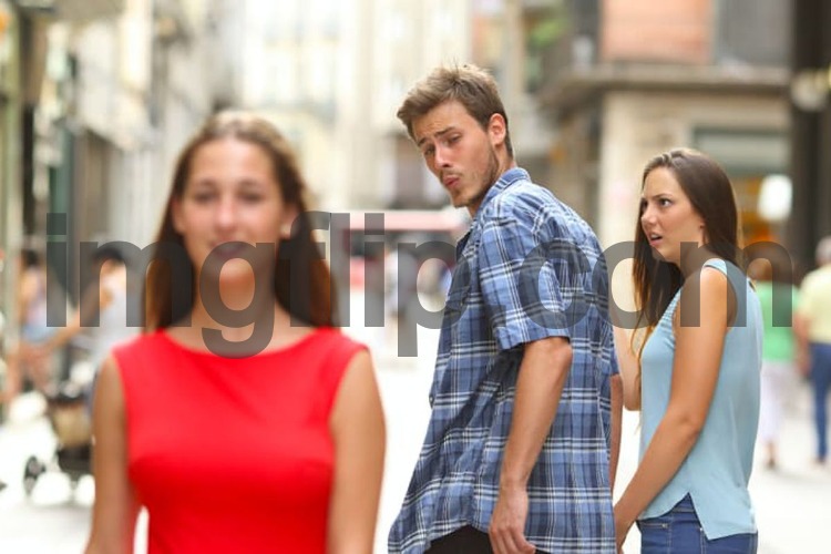 Distracted Boyfriend Meme | image tagged in memes,distracted boyfriend | made w/ Imgflip meme maker