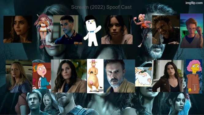 Credit to Mico the Ninjago Fan 2024 for this used | image tagged in meme,memes,spoof cast,scream 5,characters,roles | made w/ Imgflip meme maker