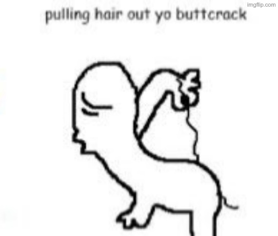 Pulling hair out yo buttcrack | image tagged in pulling hair out yo buttcrack | made w/ Imgflip meme maker