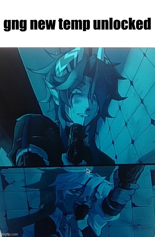 Artwork is by Kokoarii btw | gng new temp unlocked | image tagged in ariko and dakho holding eachother at gunpoint | made w/ Imgflip meme maker