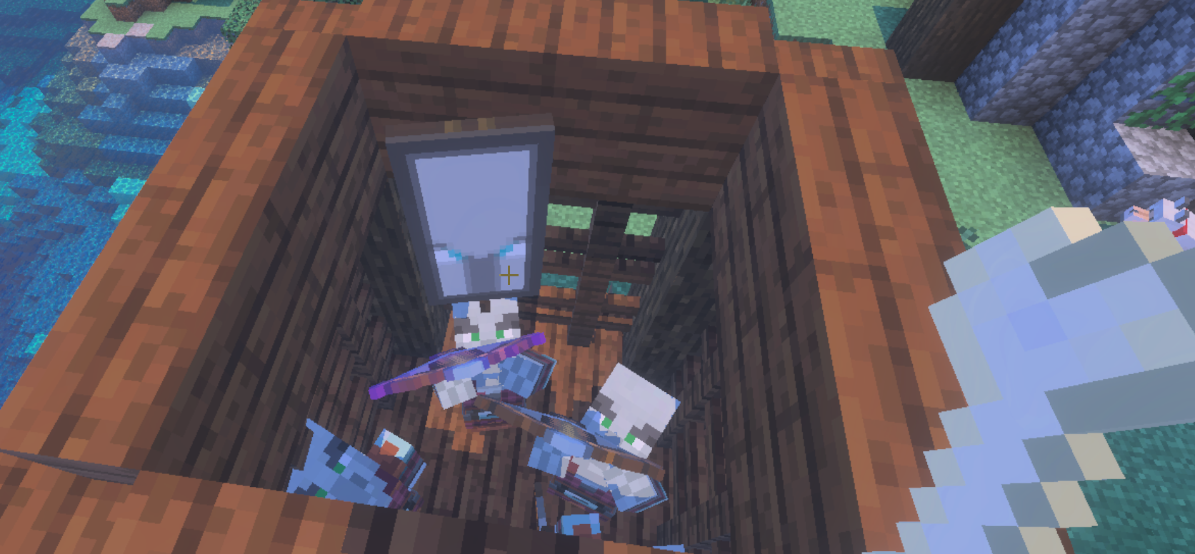 Two Illager Captains at Pillager Outpost Blank Meme Template