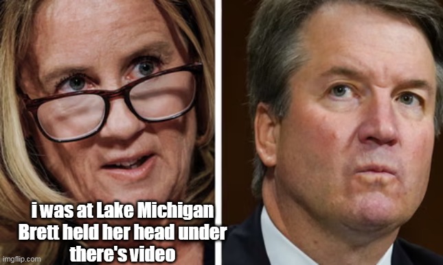 i was at Lake Michigan
Brett held her head under
there's video | made w/ Imgflip meme maker