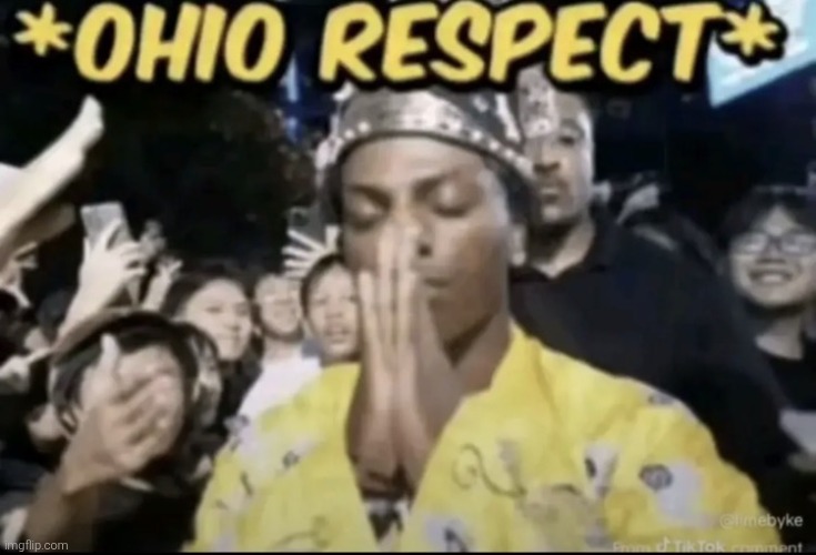 Ohio respect | image tagged in ohio respect | made w/ Imgflip meme maker