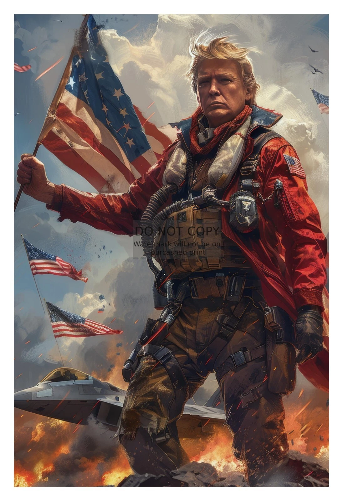 Donald Trump Fantasy White Nationalist Warmongering President Blank Meme Template