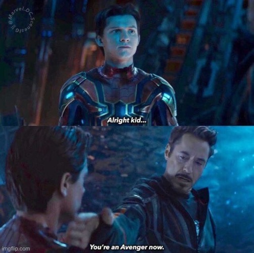 Infinity war you're an avenger now | image tagged in infinity war you're an avenger now | made w/ Imgflip meme maker