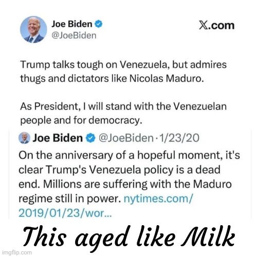 Did Joe ever get it ? | This aged like Milk | image tagged in tweet,senile old man,creepy uncle joe,accusation,confession,they're the same picture | made w/ Imgflip meme maker