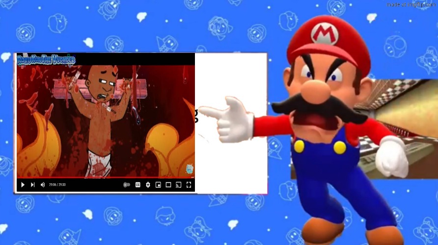 Mario hated RKTV for mocking the death of jesus christ | image tagged in mario hates for what,deviantart,jesus christ,smg4 | made w/ Imgflip meme maker