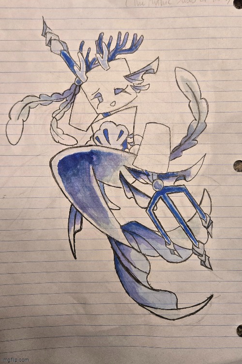 Recreated my Phighting OC, her name is Tides. never drew a mermiad in this style, did i cook? | made w/ Imgflip meme maker