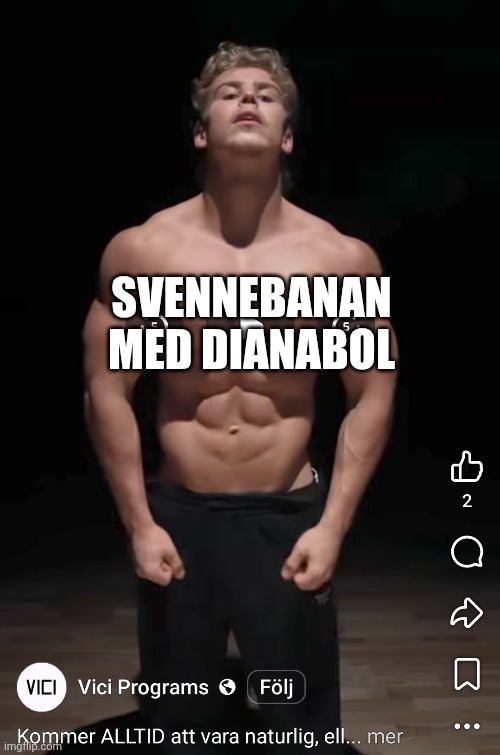Svennebanan med Dianabol Vici Programs Blank Meme Template