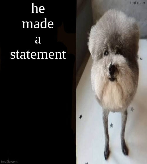 he made a statement blank | he made a statement | image tagged in he made a statement blank | made w/ Imgflip meme maker