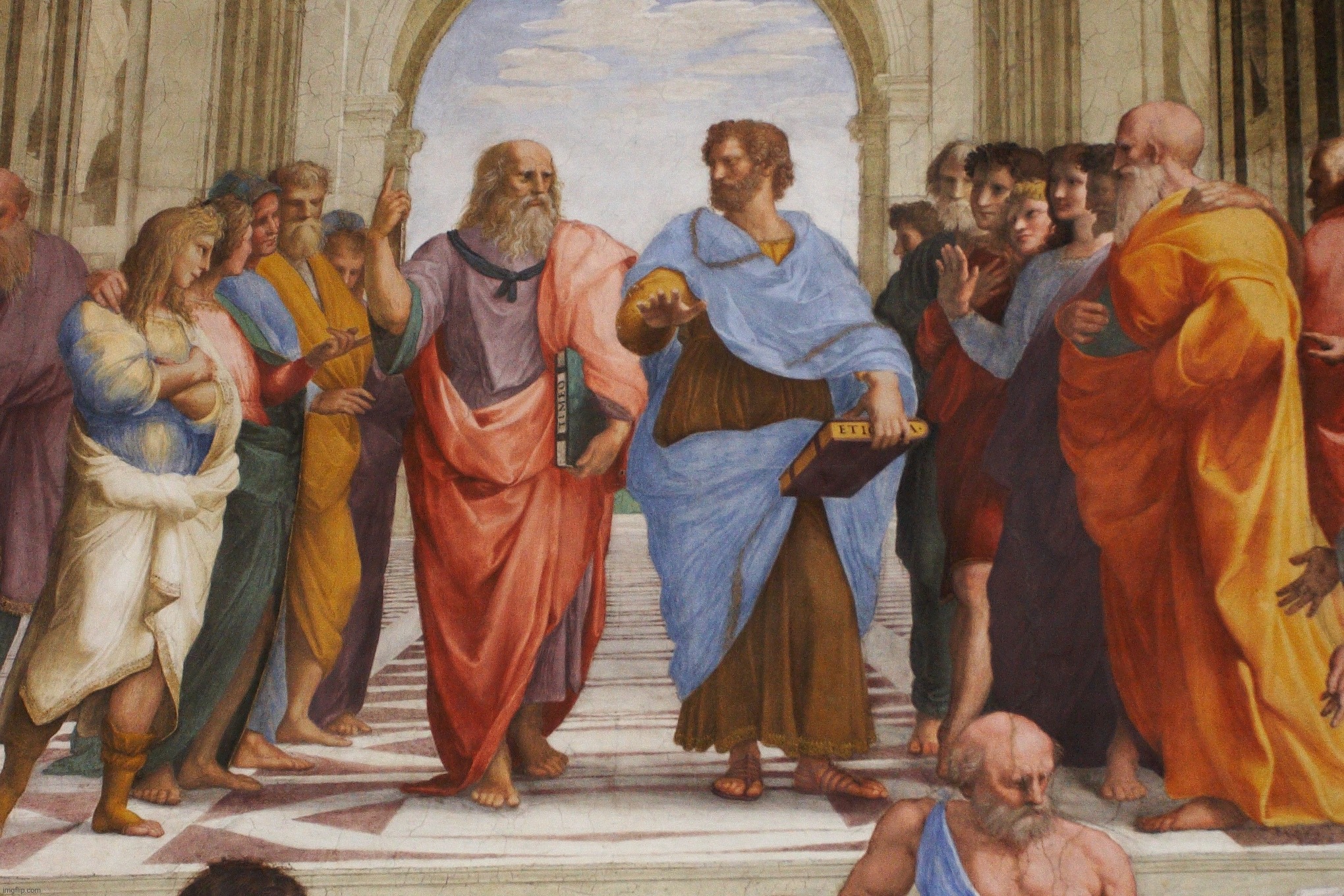 socrates and plato by rafael | image tagged in socrates and plato by rafael | made w/ Imgflip meme maker